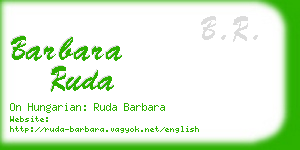 barbara ruda business card